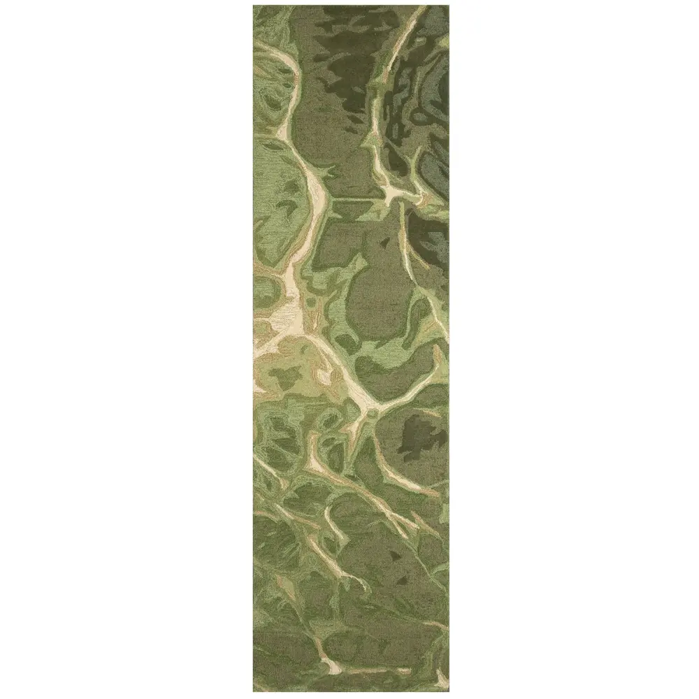 Liora Manne Corsica Water Indoor Area Rug Green 2' x 7'6
