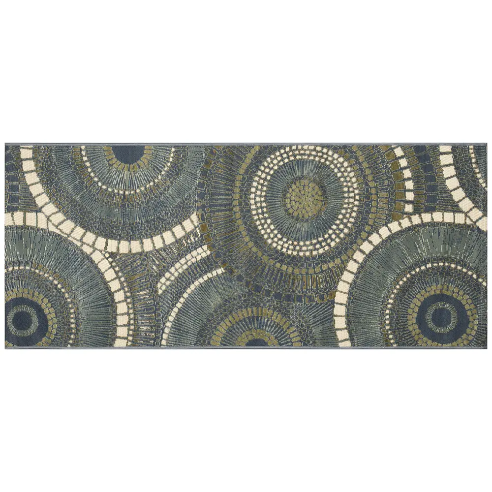 Liora Manne Esencia Circles Indoor/Outdoor Mat Azure 1'11