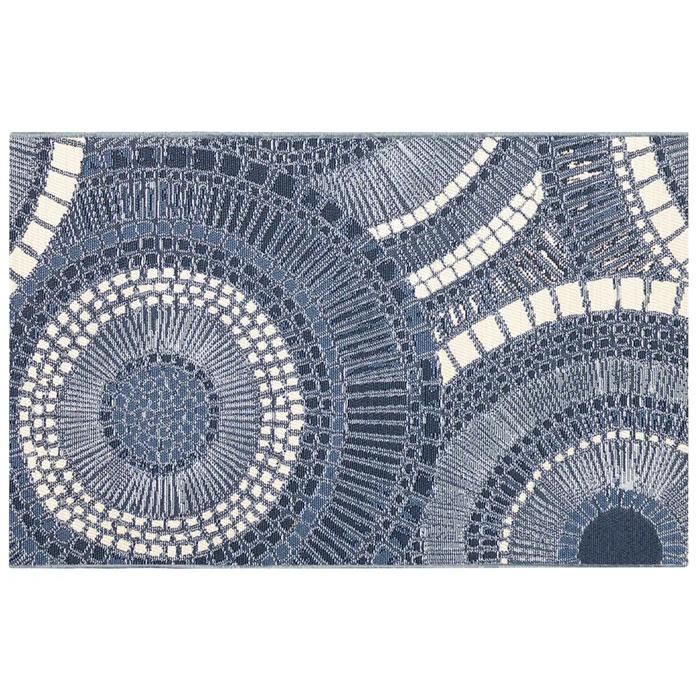 Liora Manne Esencia Circles Indoor/Outdoor Mat Delft 2' x 2'10
