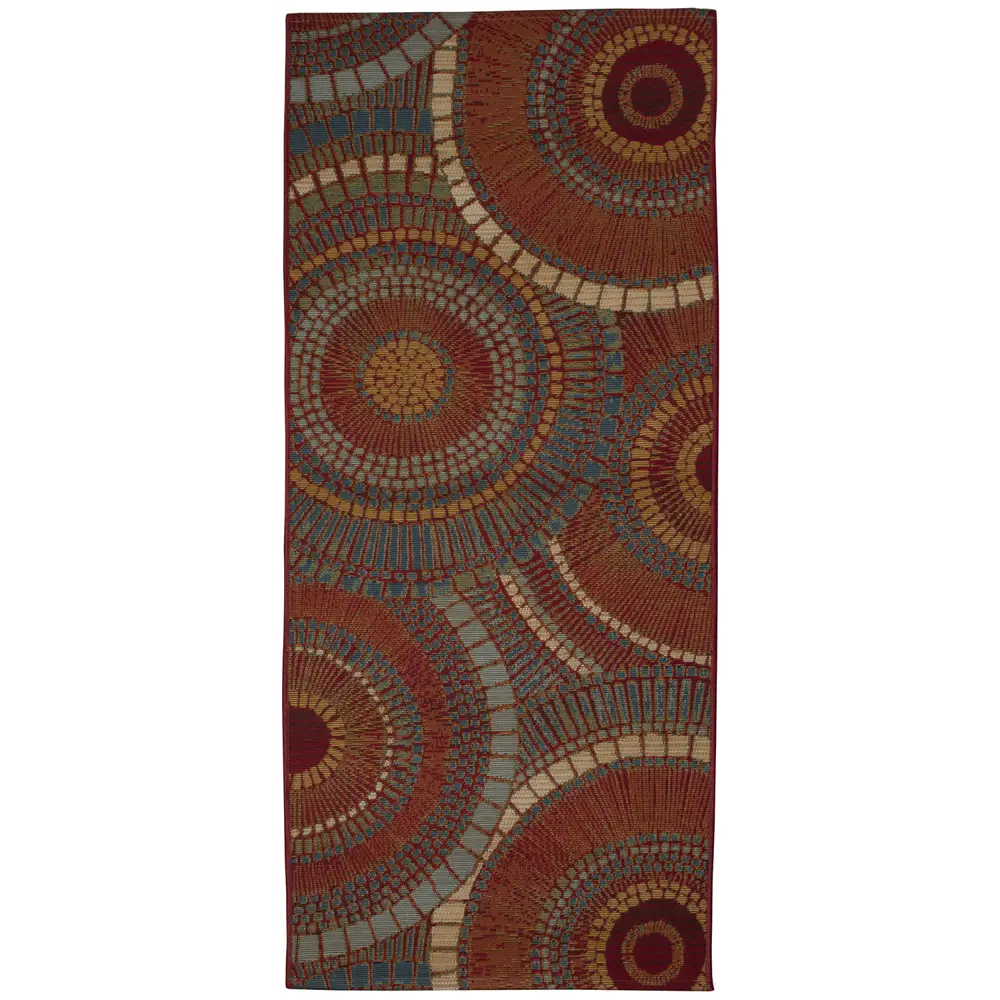 Liora Manne Esencia Circles Indoor/Outdoor Mat Saffron 1'11