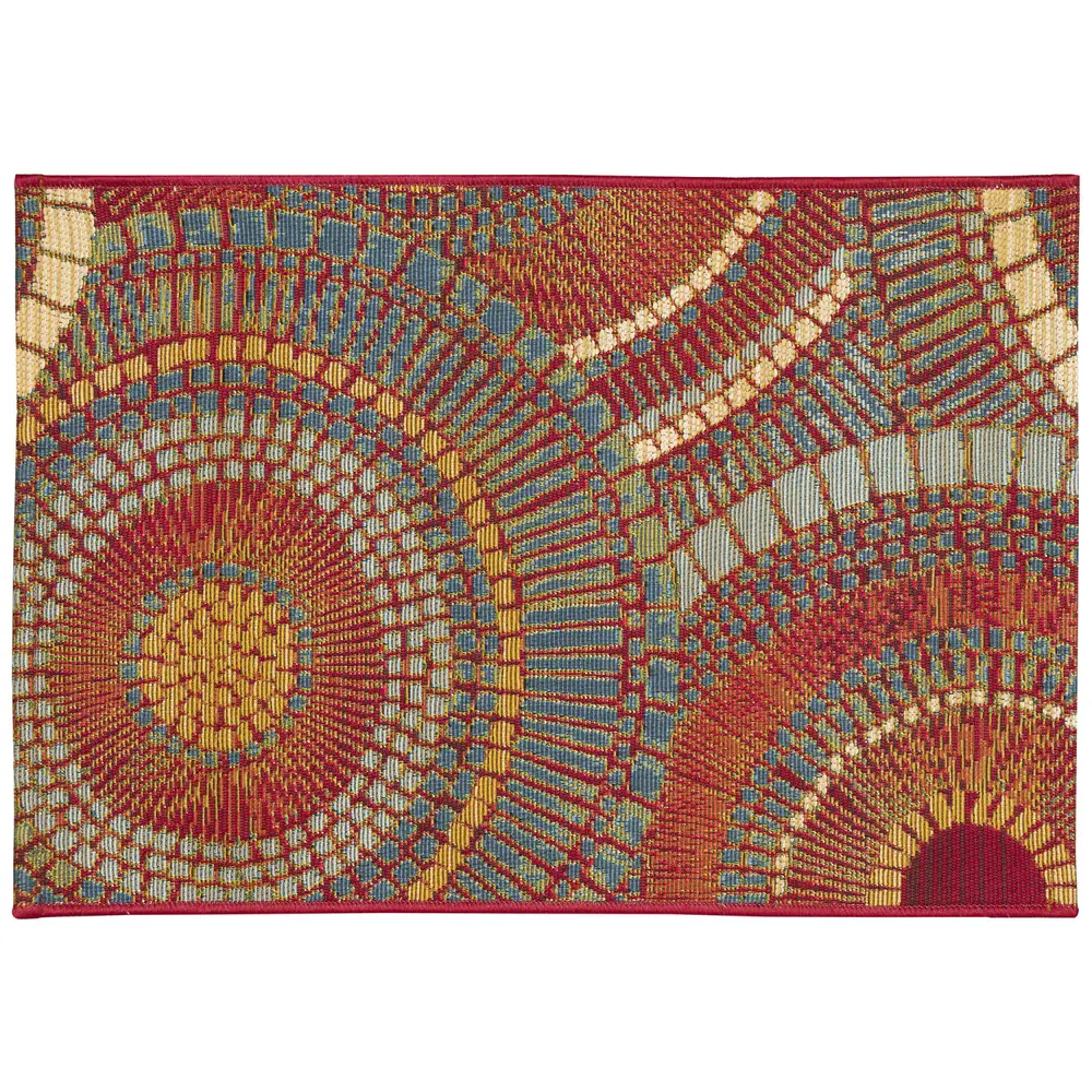 Liora Manne Esencia Circles Indoor/Outdoor Mat Saffron 2'5