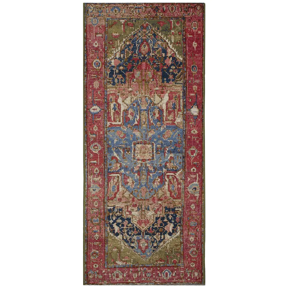 Liora Manne Esencia Heriz Indoor/Outdoor Mat Red/multi 1'11