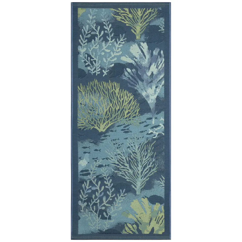 Liora Manne Esencia Coral Garden Indoor/Outdoor Mat Lapis 1'11