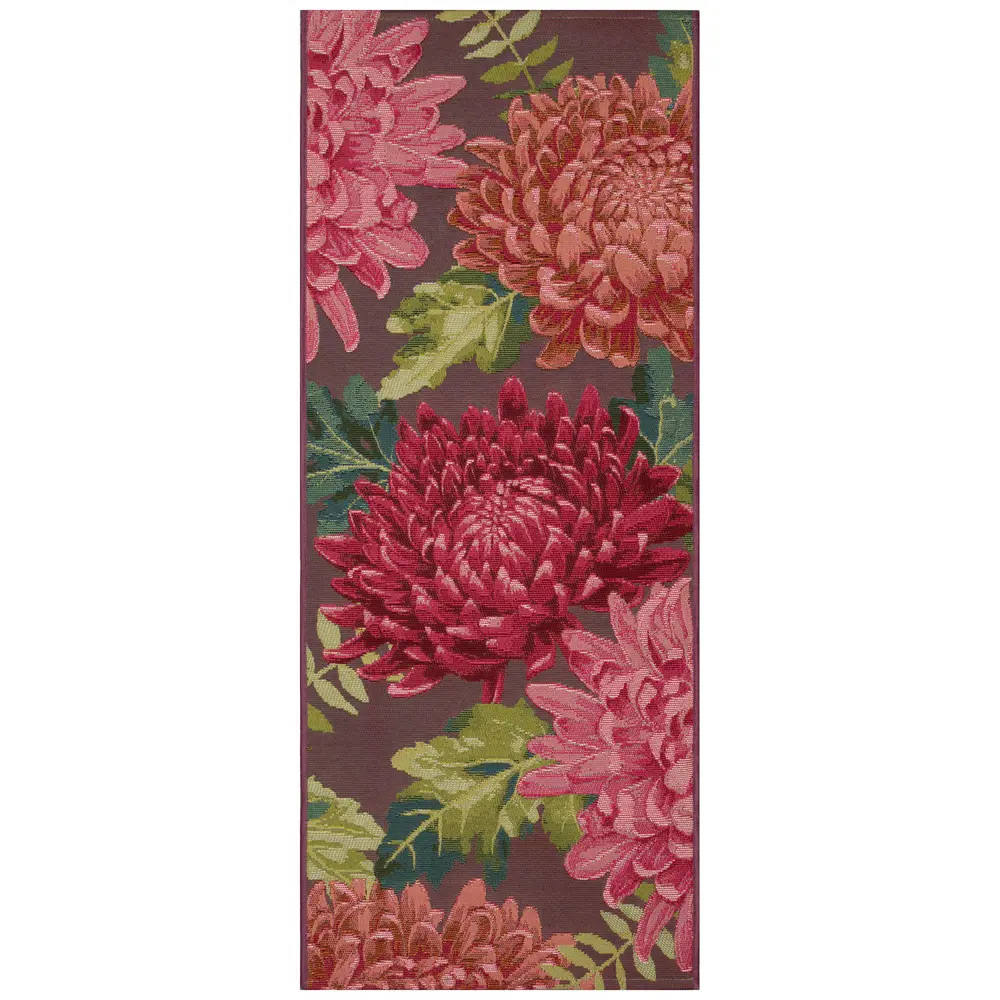 Liora Manne Esencia Mums Indoor/Outdoor Mat Fuchsia 1'11