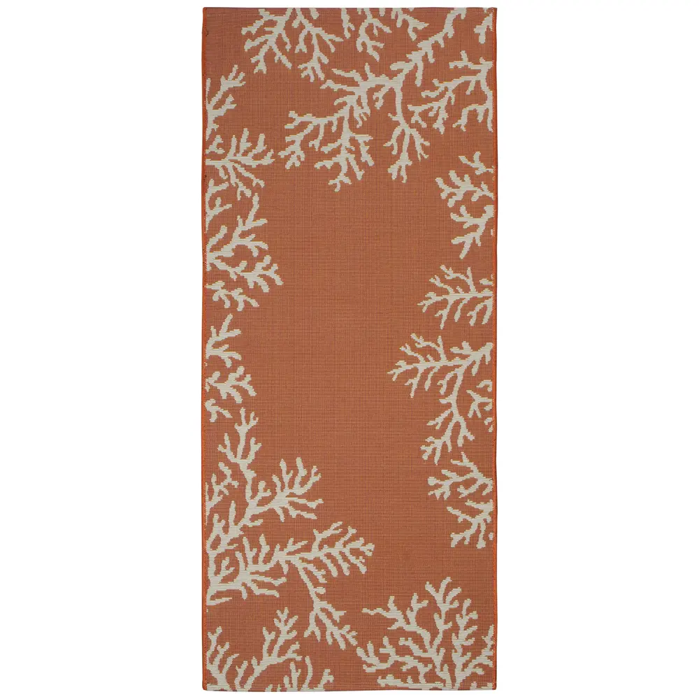 Liora Manne Esencia Coral Edge Indoor/Outdoor Mat Sunset 1'11