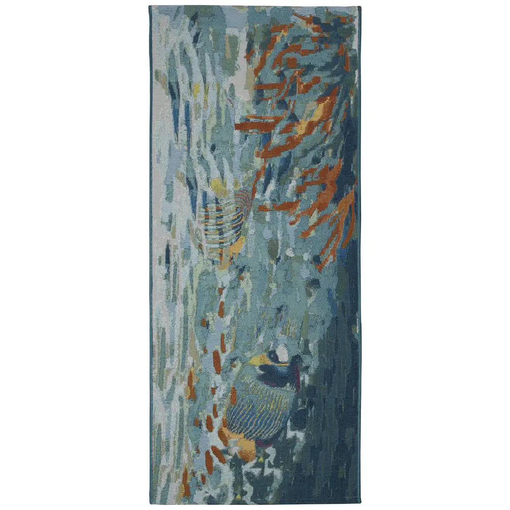 Liora Manne Esencia Fantasea Indoor/Outdoor Mat Ocean 1'11