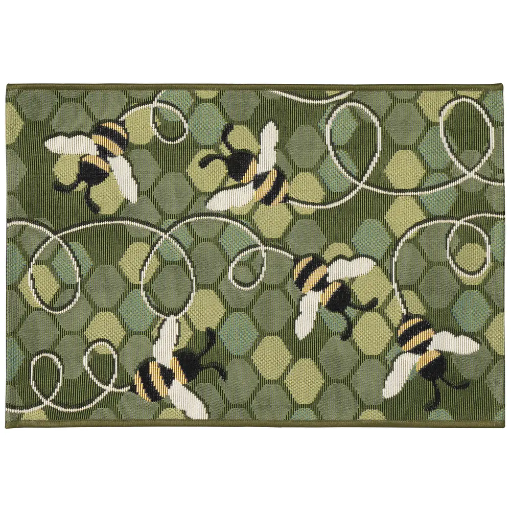 Liora Manne Esencia Bee Free Indoor/Outdoor Mat Green 2'5
