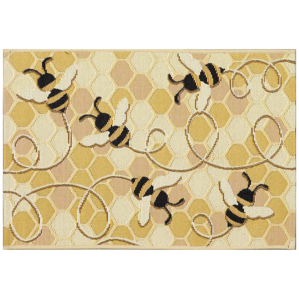 Liora Manne Esencia Bee Free Indoor/Outdoor Mat Honey 2'5