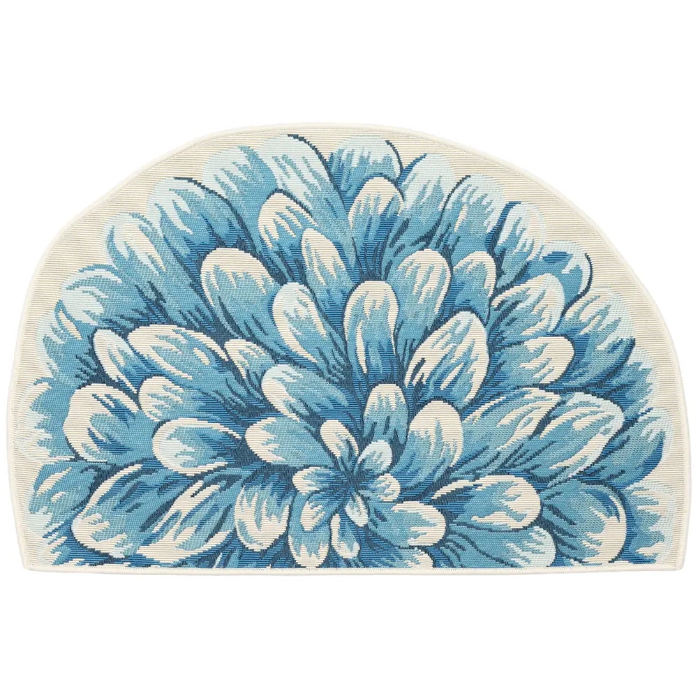 Liora Manne Esencia Mum Indoor/Outdoor Mat Blue 3'3