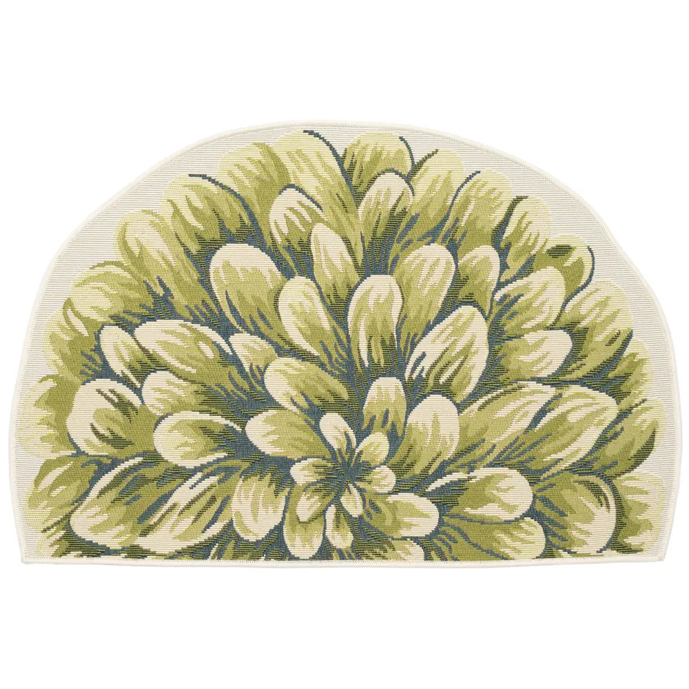 Liora Manne Esencia Mum Indoor/Outdoor Mat Green 3'3