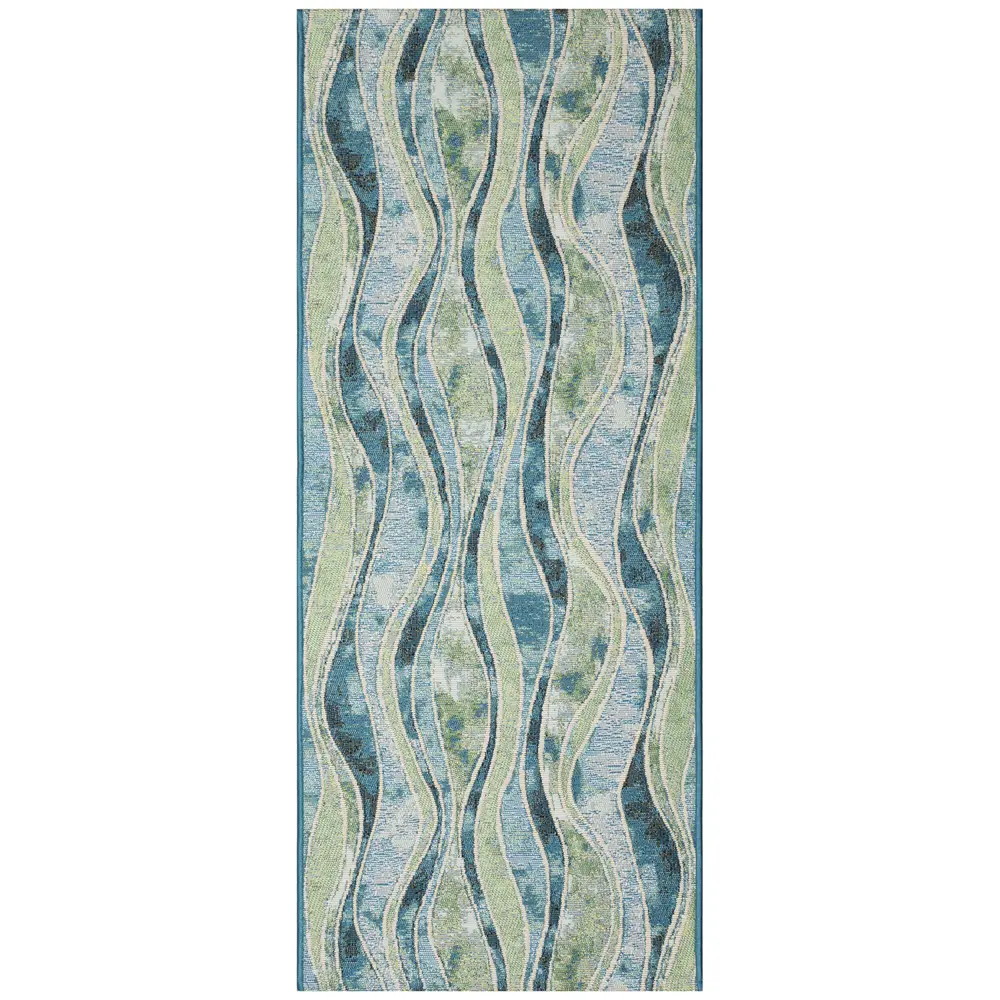 Liora Manne Esencia Wave Indoor/Outdoor Mat Ocean 1'11