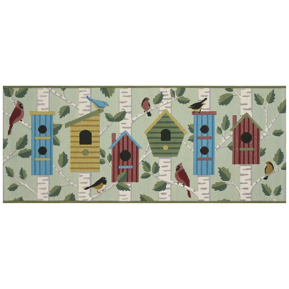 Liora Manne Esencia Bird Condos Indoor/Outdoor Mat Blue 1'11