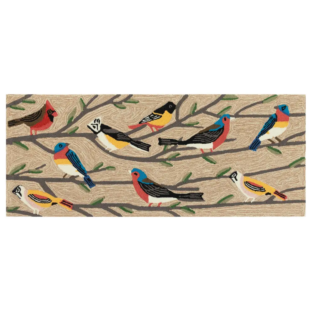 Liora Manne Frontporch Birds Indoor/Outdoor Mat Multi 2' x 5'
