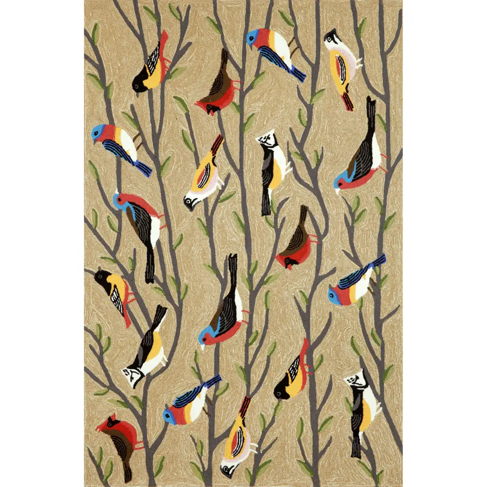 Liora Manne Frontporch Birds Indoor/Outdoor Mat Multi 5' x 7'6