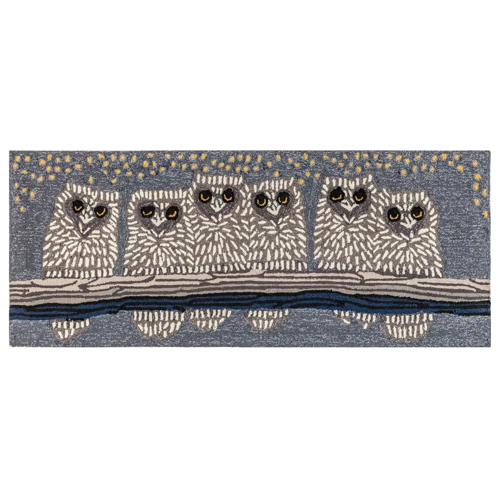 Liora Manne Frontporch Owls Indoor/Outdoor Mat Night 2' x 5'