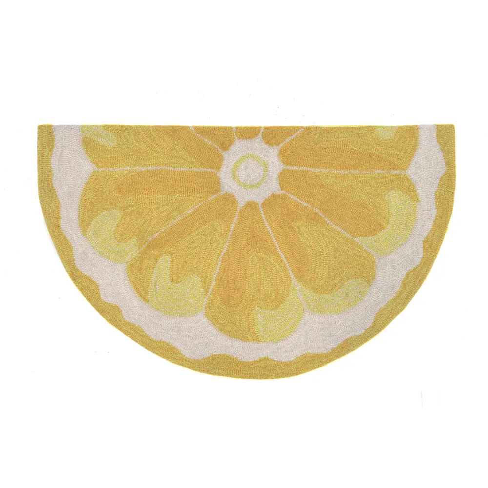 Liora Manne Frontporch Lemon Slice Indoor/Outdoor Mat Yellow 2' x 3'