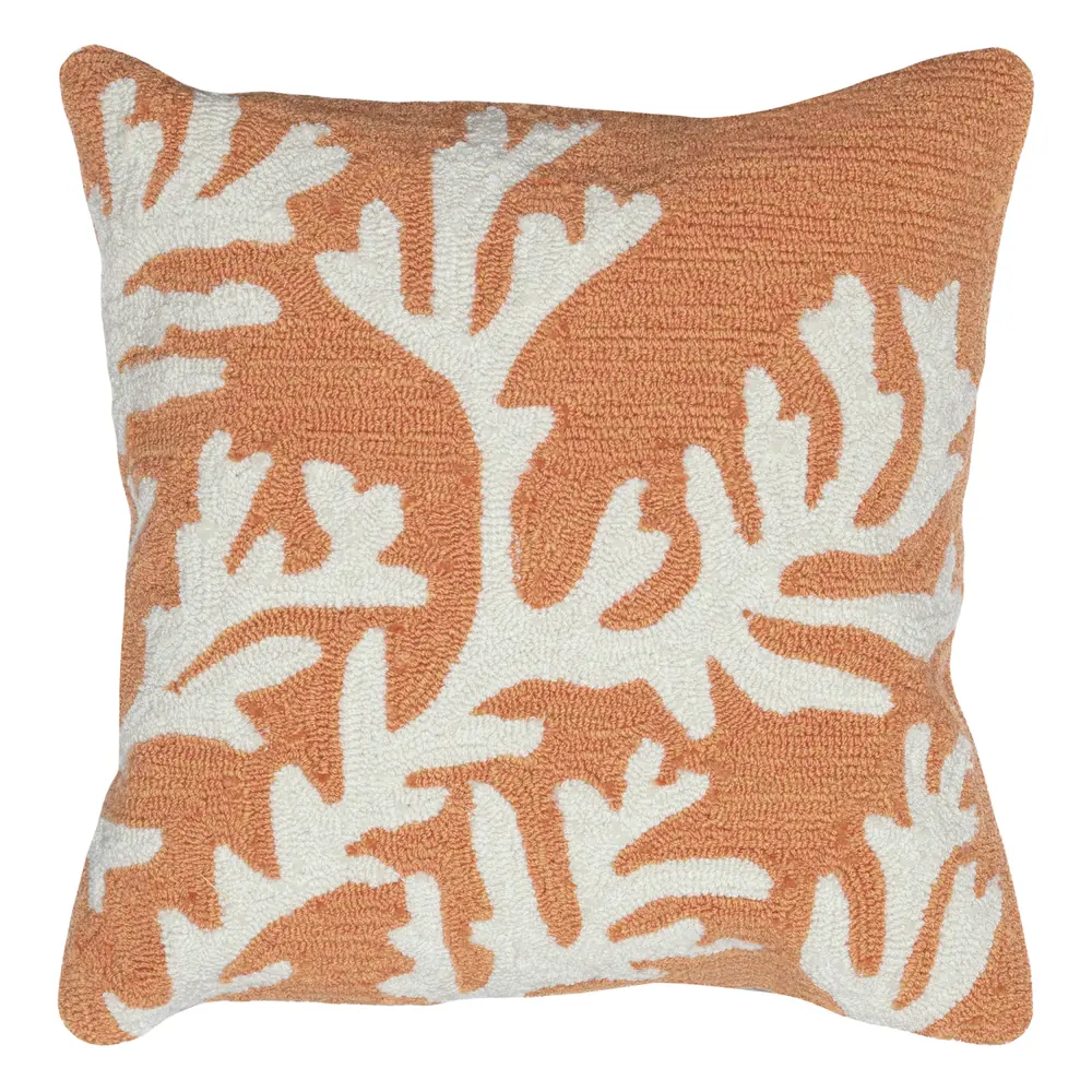Liora Manne Frontporch Coral Indoor/Outdoor Pillow Coral 18