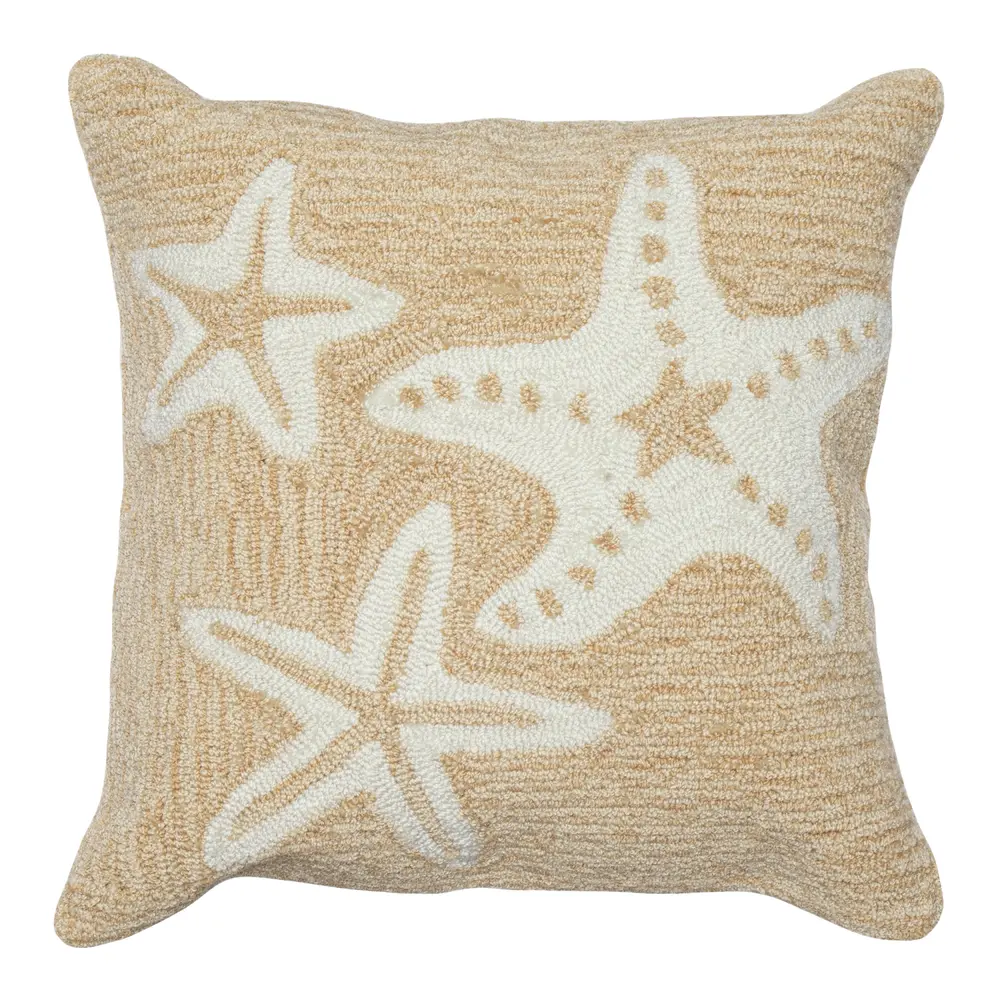 Liora Manne Frontporch Starfish Indoor/Outdoor Pillow Neutral 18