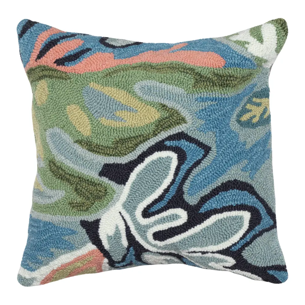 Liora Manne Frontporch On Holiday Indoor/Outdoor Pillow Aqua 18