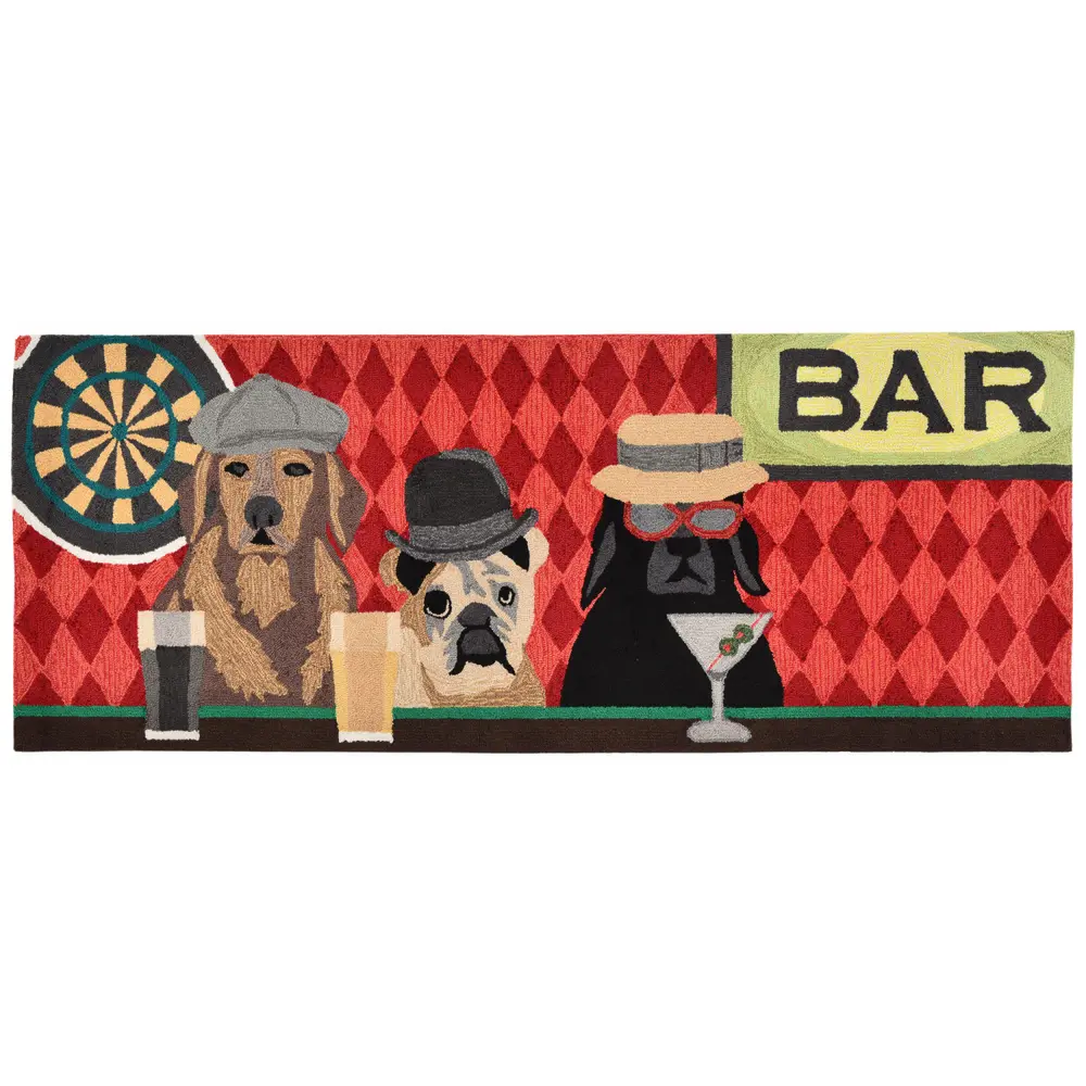 Liora Manne Frontporch Bar Patrol Indoor/Outdoor Mat Port 2' x 5'