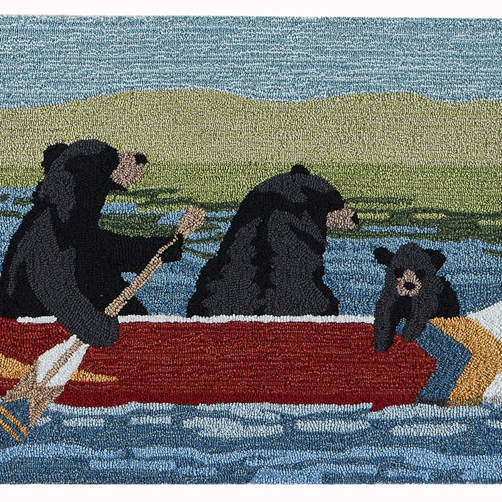 Liora Manne Frontporch Are We Bear Yet? Indoor/Outdoor Mat Lake 2'6