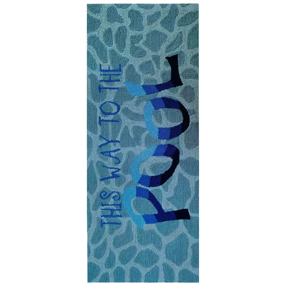 Liora Manne Frontporch This Way To The Pool Indoor/Outdoor Mat Water 2' x 5'