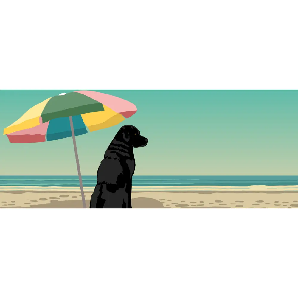 Liora Manne Frontporch Parasol And Pup Indoor/Outdoor Mat Multi 2' x 5'