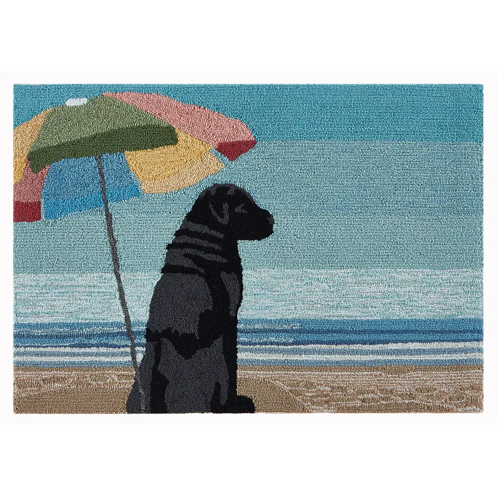Liora Manne Frontporch Parasol And Pup Indoor/Outdoor Mat Multi 2'6