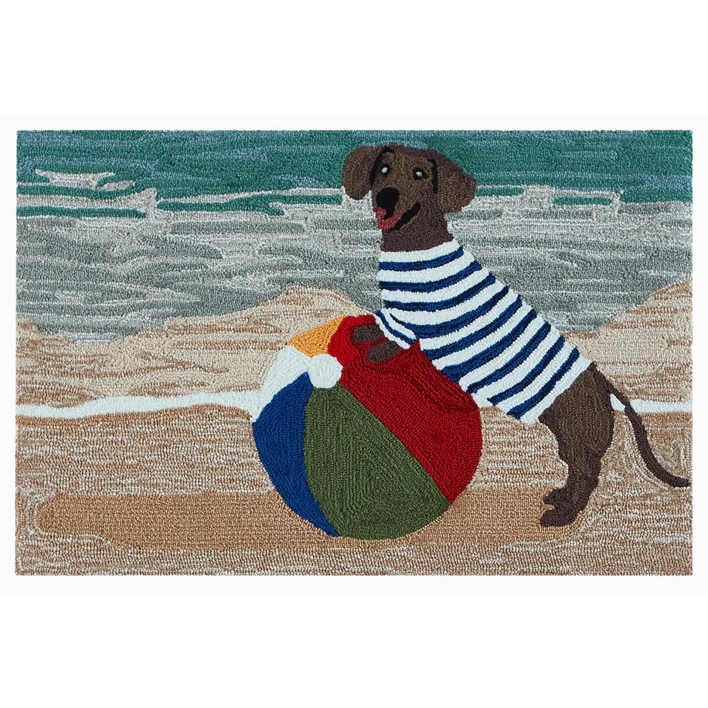 Liora Manne Frontporch Coastal Dog Indoor/Outdoor Mat Ocean 1'8