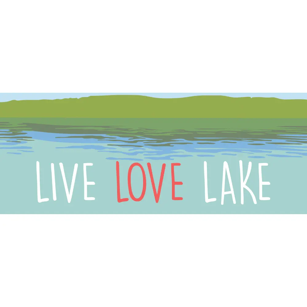 Liora Manne Frontporch Live Love Lake Indoor/Outdoor Mat Water 2' x 5'