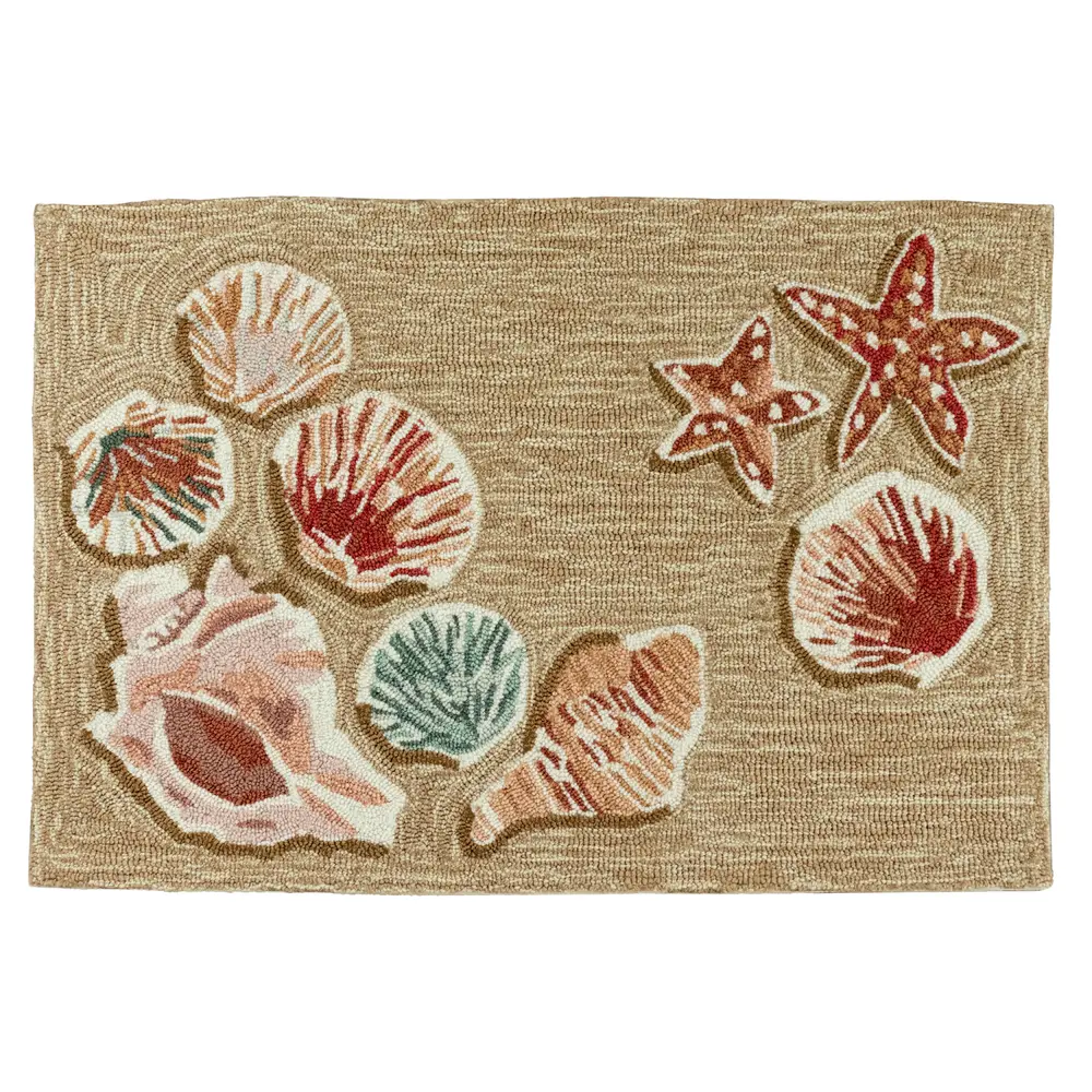 Liora Manne Frontporch Beachcomber Indoor/Outdoor Mat Sand 2' x 3'