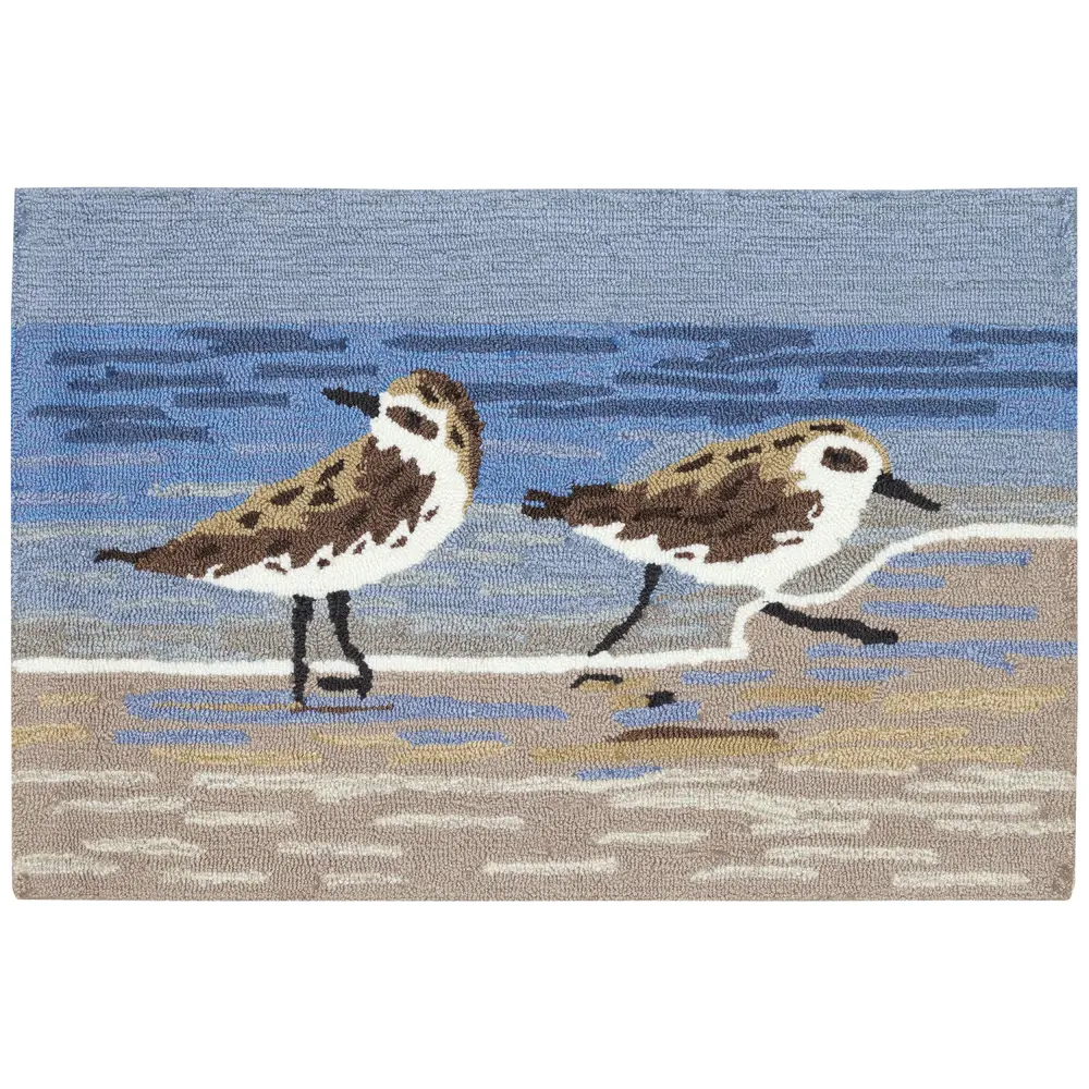 Liora Manne Frontporch Sandpipers Indoor/Outdoor Mat Lake 2' x 3'