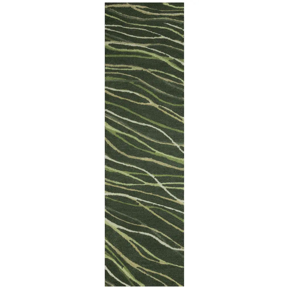 Liora Manne Horizon Ribbons Indoor Area Rug Moss 2' x 7'6