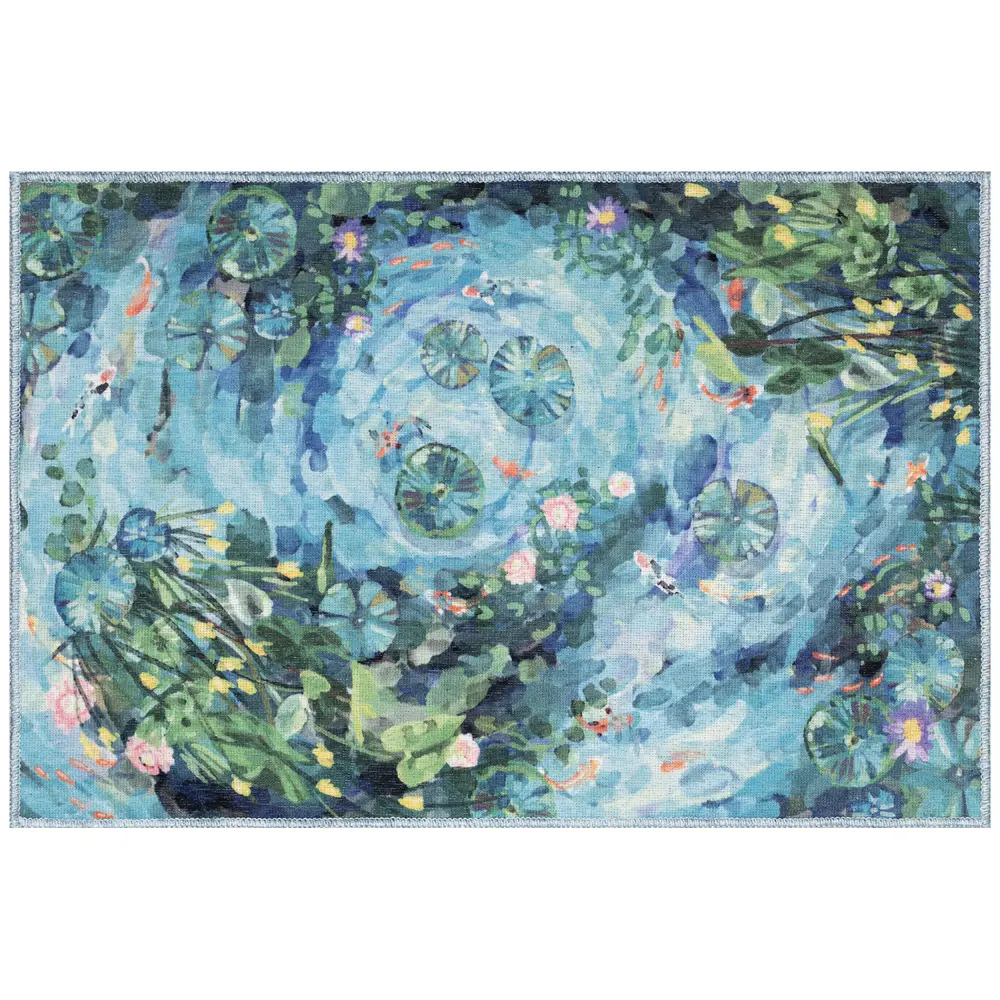 Liora Manne Impressions Peace Pond Indoor Mat Ocean 2'5