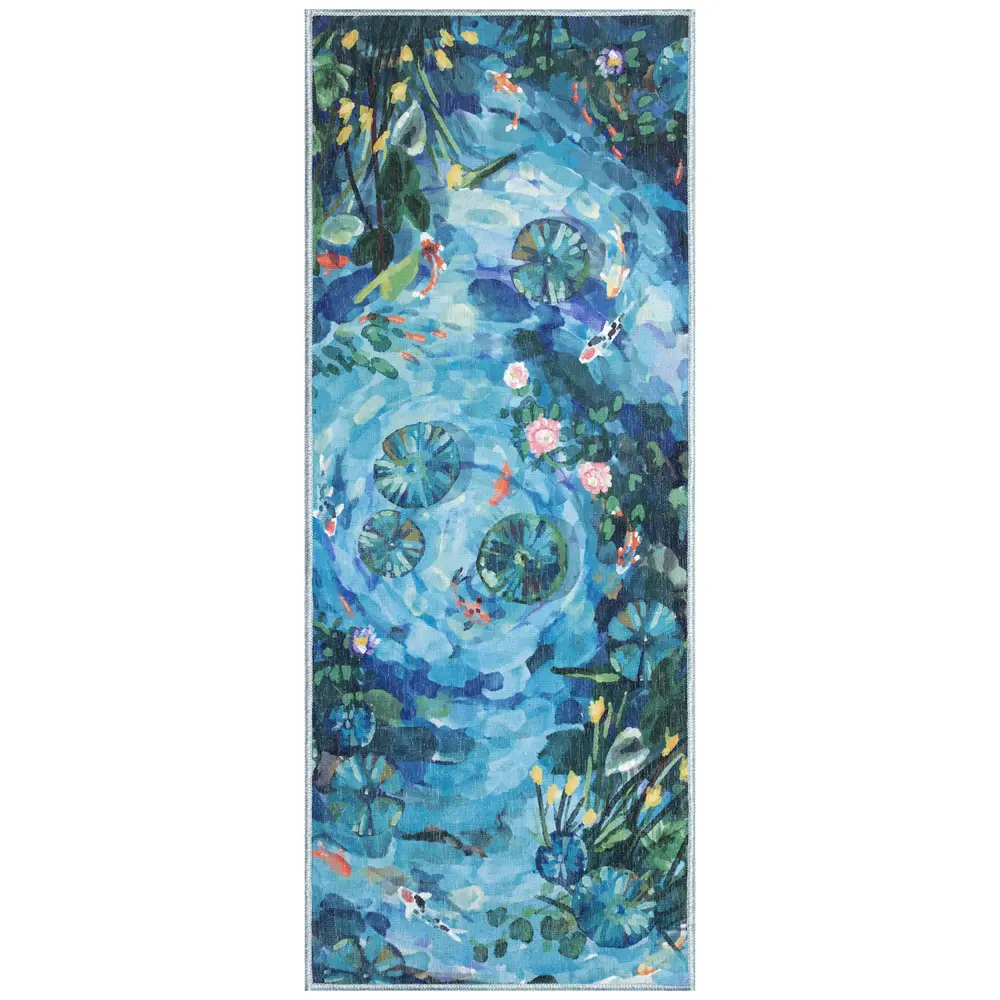 Liora Manne Impressions Peace Pond Indoor Mat Ocean 1'11