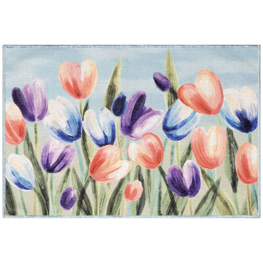 Liora Manne Impressions Tulips Indoor Mat Multi 1'11