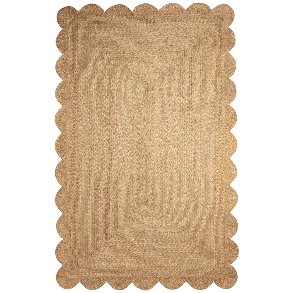 Liora Manne Java Scalloped Edge Indoor Area Rug Natural 8' x 10'