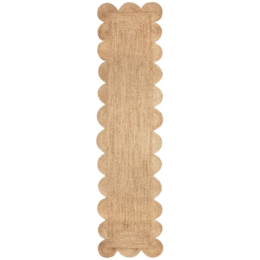 Liora Manne Java Scalloped Edge Indoor Area Rug Natural 2' x 8'