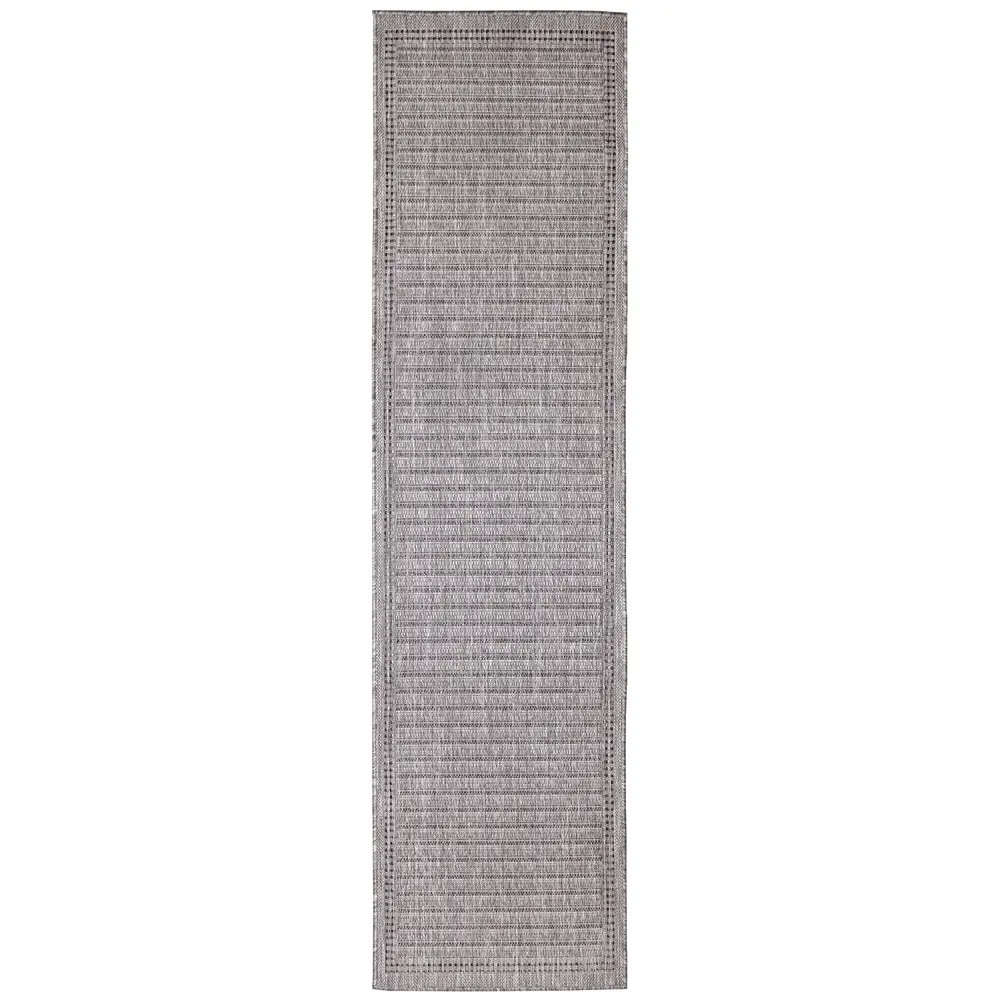 Liora Manne Malibu Simple Border Indoor/Outdoor Area Rug Charcoal 1'11