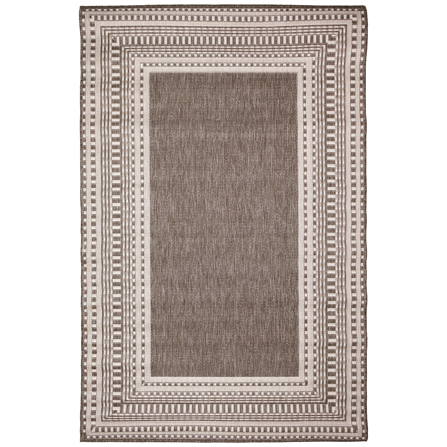 Liora Manne Malibu Etched Border Indoor/Outdoor Area Rug Neutral 4'10