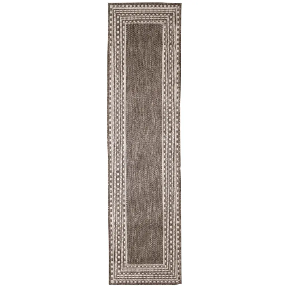 Liora Manne Malibu Etched Border Indoor/Outdoor Area Rug Neutral 1'11