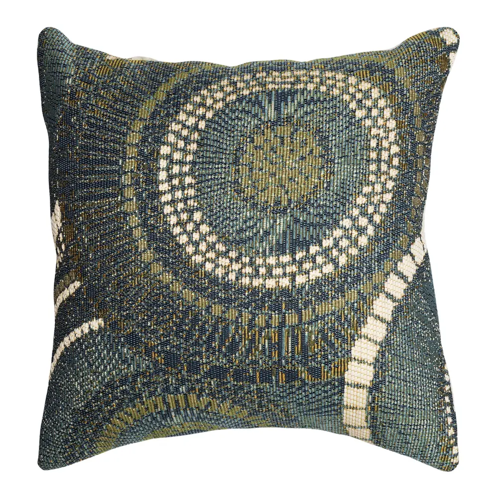 Liora Manne Marina Circles Indoor/Outdoor Pillow Azure 18