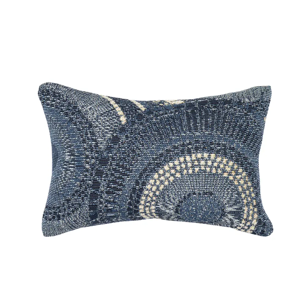 Liora Manne Marina Circles Indoor/Outdoor Pillow Delft 12
