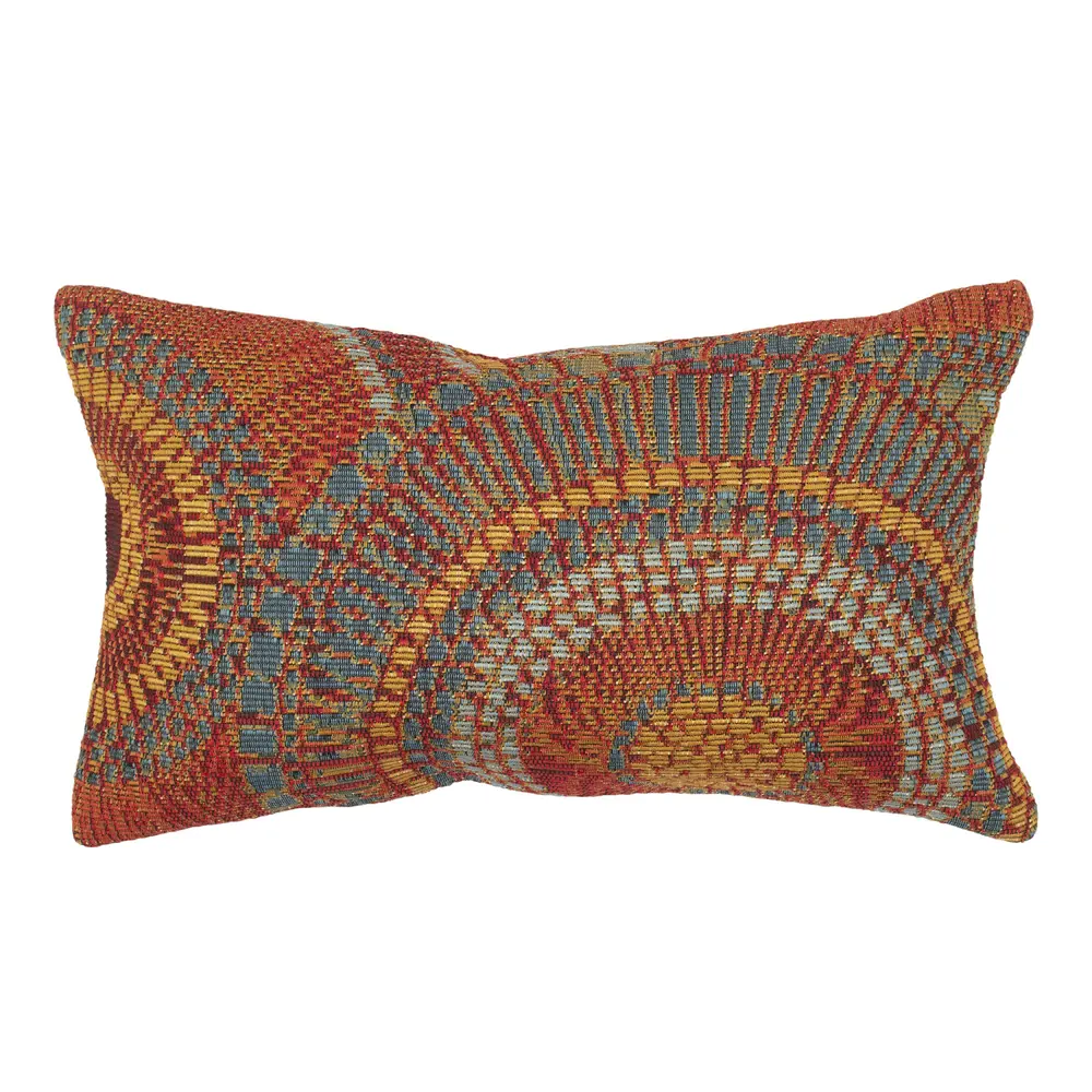 Liora Manne Marina Circles Indoor/Outdoor Pillow Saffron 12