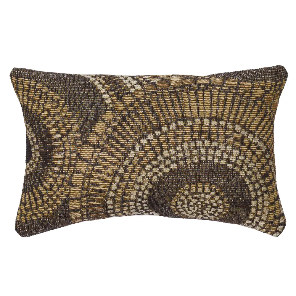 Liora Manne Marina Circles Indoor/Outdoor Pillow Brown 12