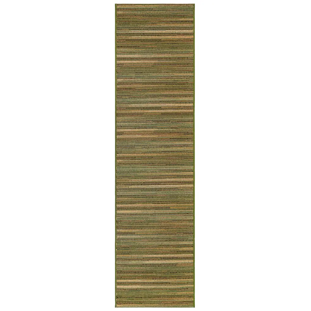 Liora Manne Marina Stripes Indoor/Outdoor Area Rug Green 1'11