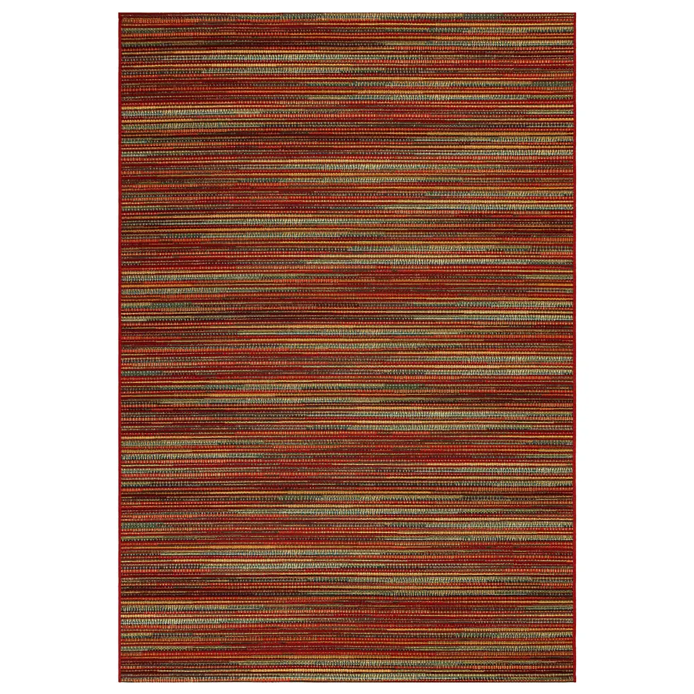Liora Manne Marina Stripes Indoor/Outdoor Area Rug Saffron 6'6