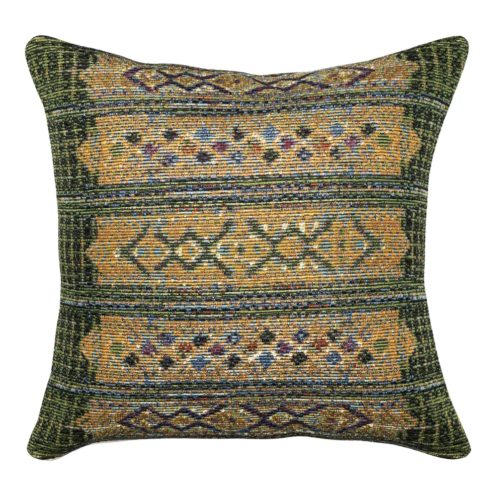Liora Manne Marina Tribal Stripe Indoor/Outdoor Pillow Green 18