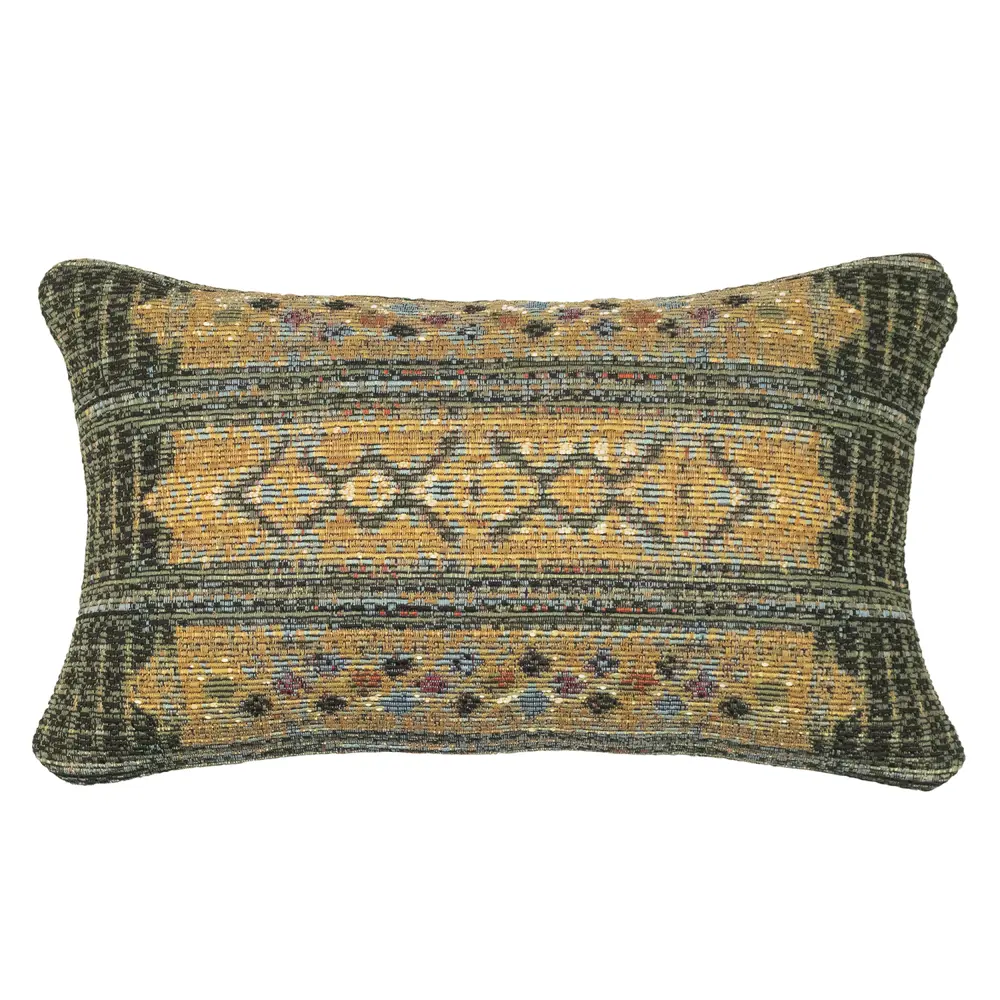 Liora Manne Marina Tribal Stripe Indoor/Outdoor Pillow Green 12
