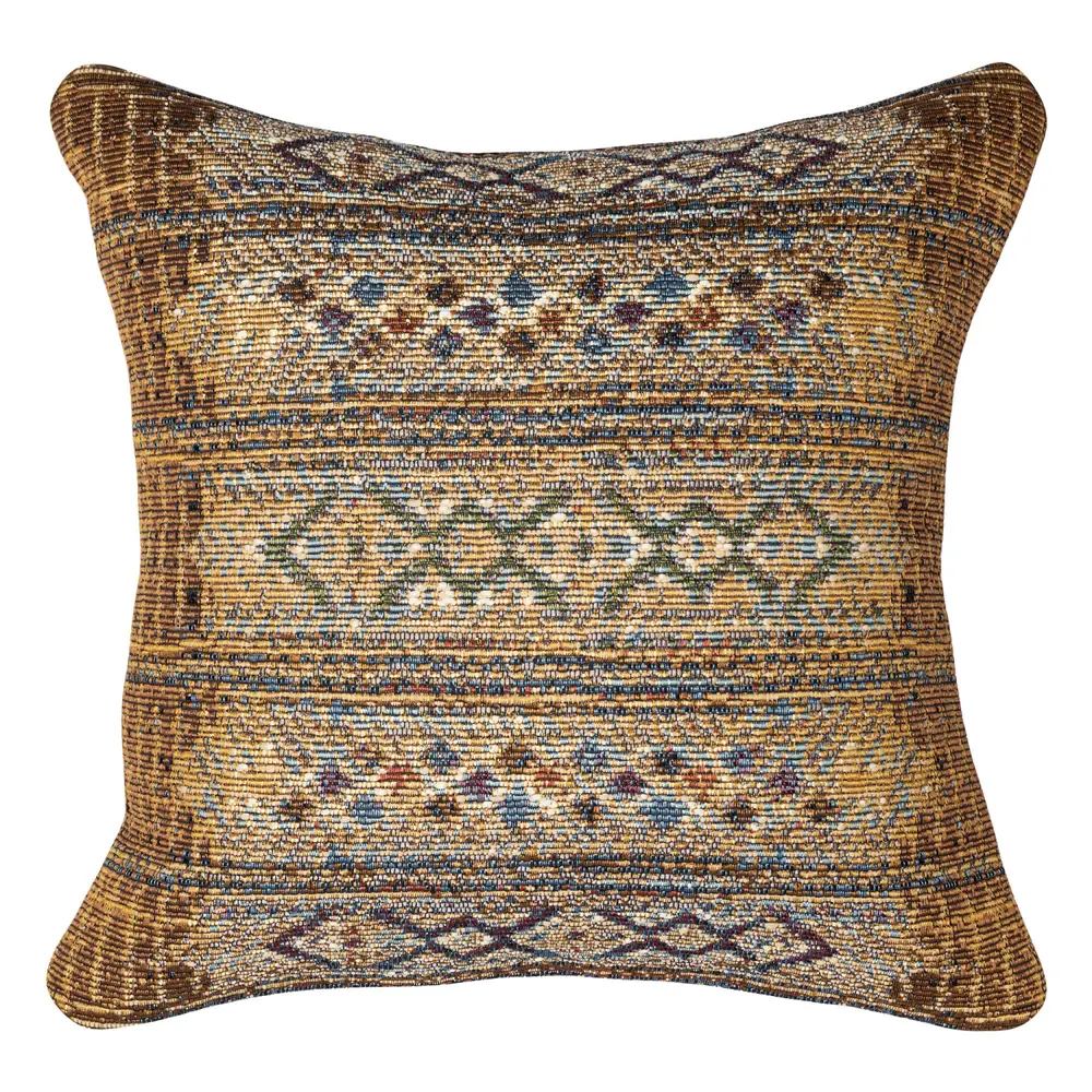 Liora Manne Marina Tribal Stripe Indoor/Outdoor Pillow Gold 18